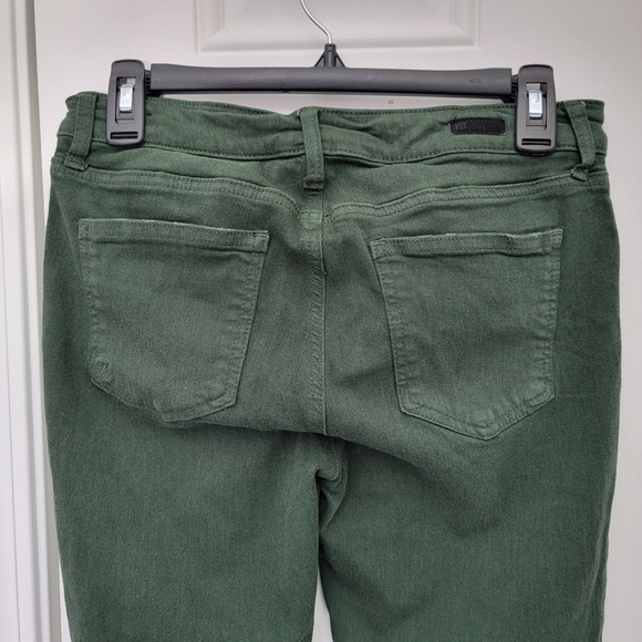 Kut From The Kloth Mia Toothpick Ankle Skinny Hunter Green Denim Jeans Size 6 - Picture 5 of 15
